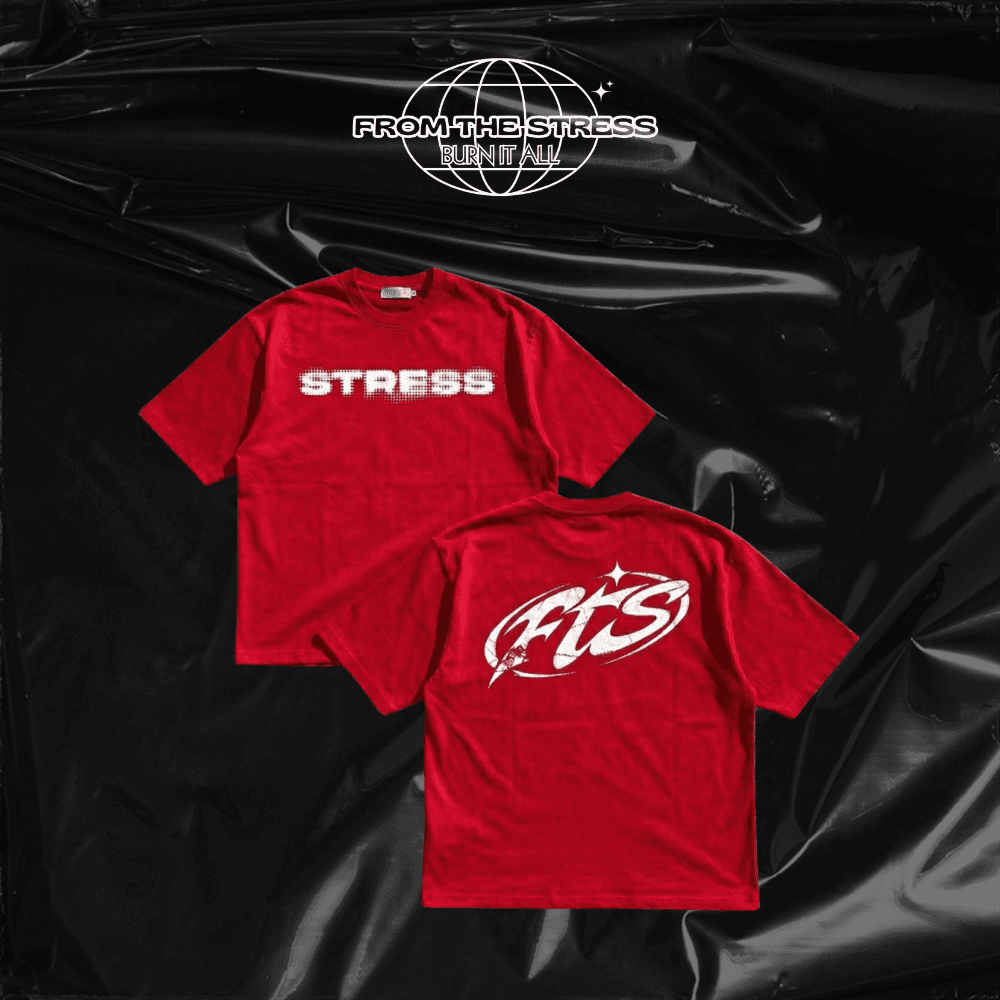 FTS "STRESS - LOGO" Boxy Tee - Red