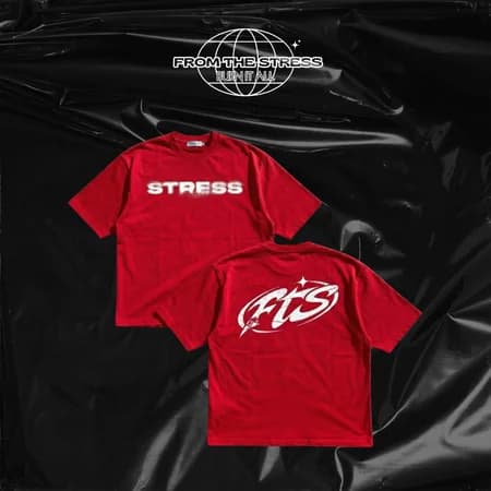FTS "STRESS - LOGO" Boxy Tee - Red