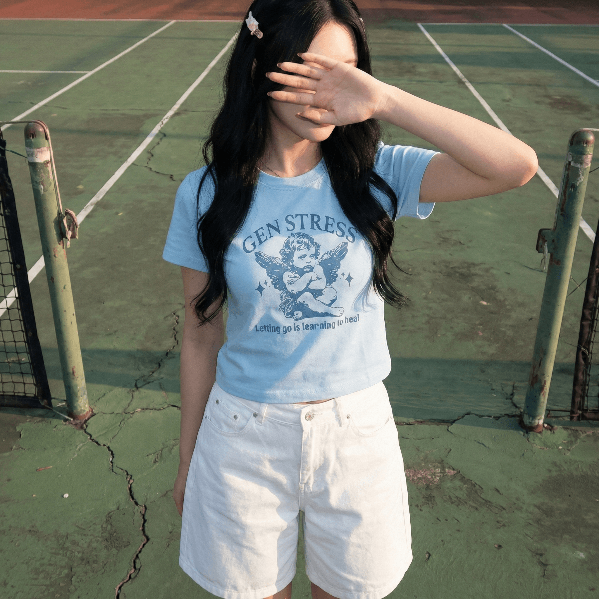 FTS Baby Tee "GEN STRESS" - Blue - Ảnh 3