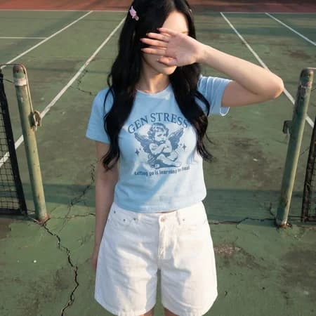 FTS Baby Tee "GEN STRESS" - Blue - Ảnh 3