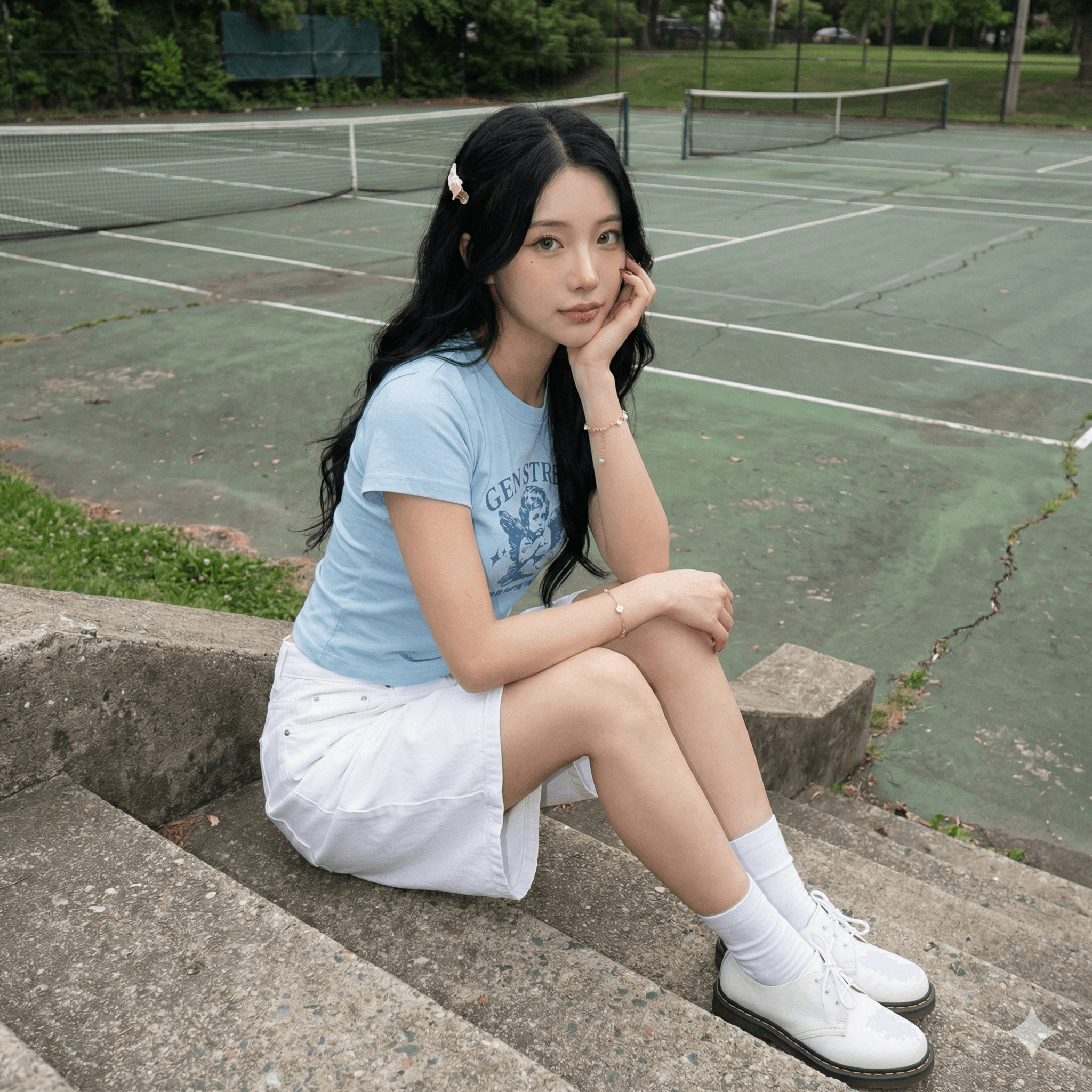 FTS Baby Tee "GEN STRESS" - Blue - Ảnh 4