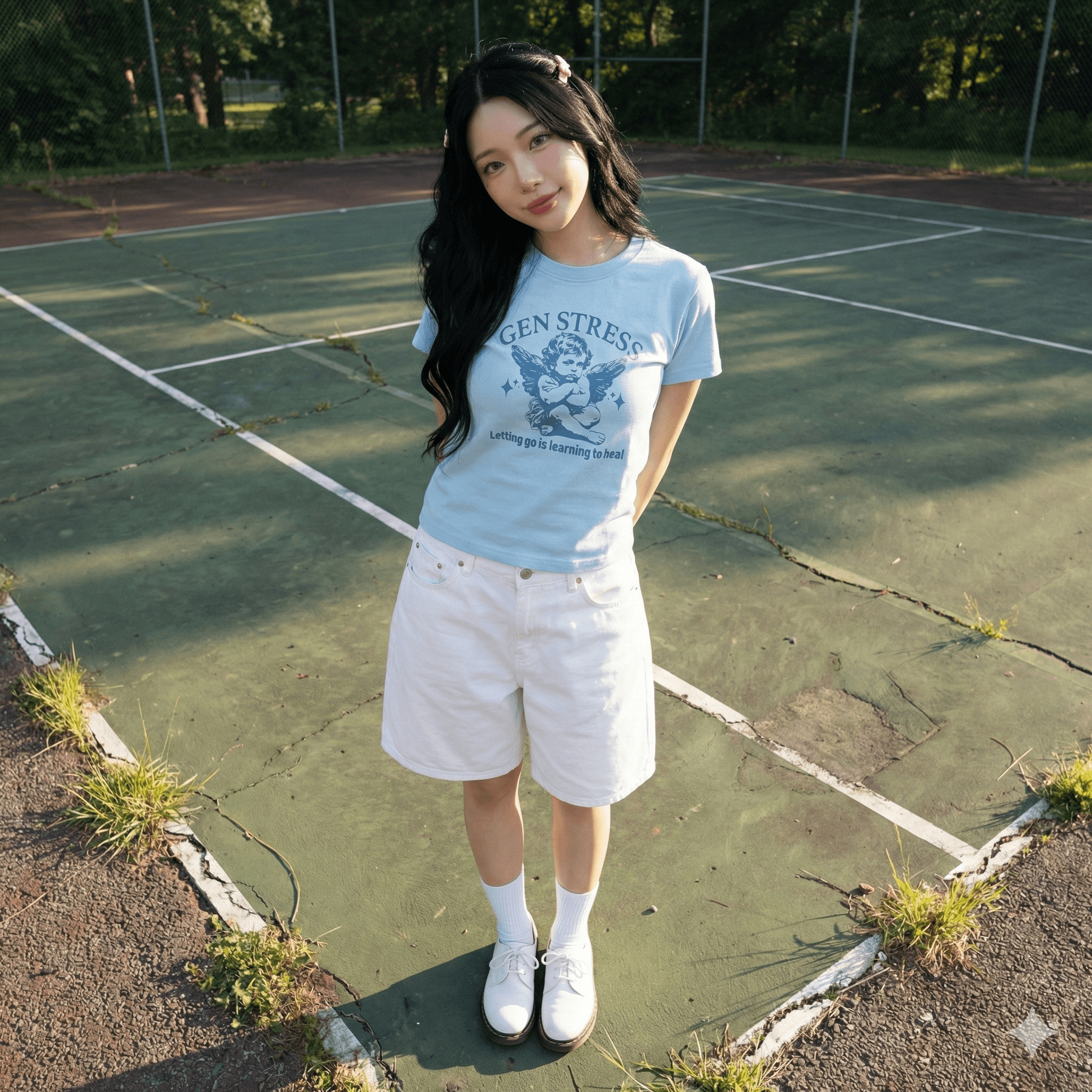 FTS Baby Tee "GEN STRESS" - Blue - Ảnh 2