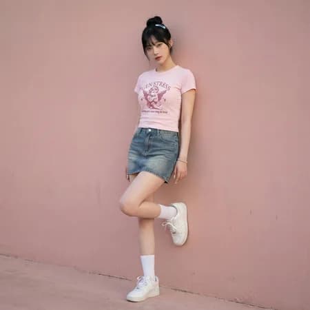 FTS Baby Tee "GEN STRESS" - Pink - Ảnh 2