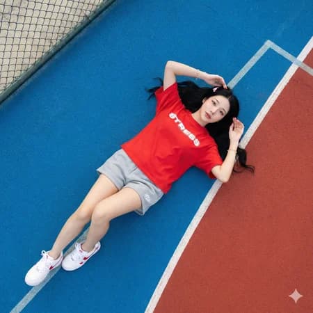 FTS "STRESS - LOGO" Boxy Tee - Red - Ảnh 4