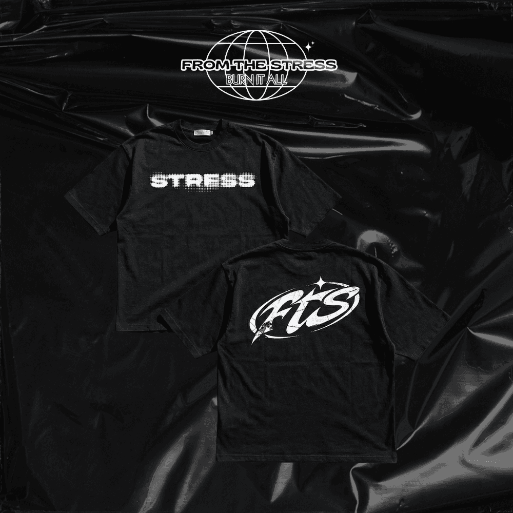 FTS "STRESS - LOGO" Boxy Tee - Black
