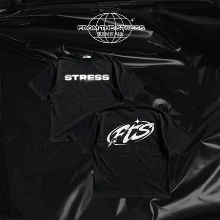 FTS "STRESS - LOGO" Boxy Tee - Black