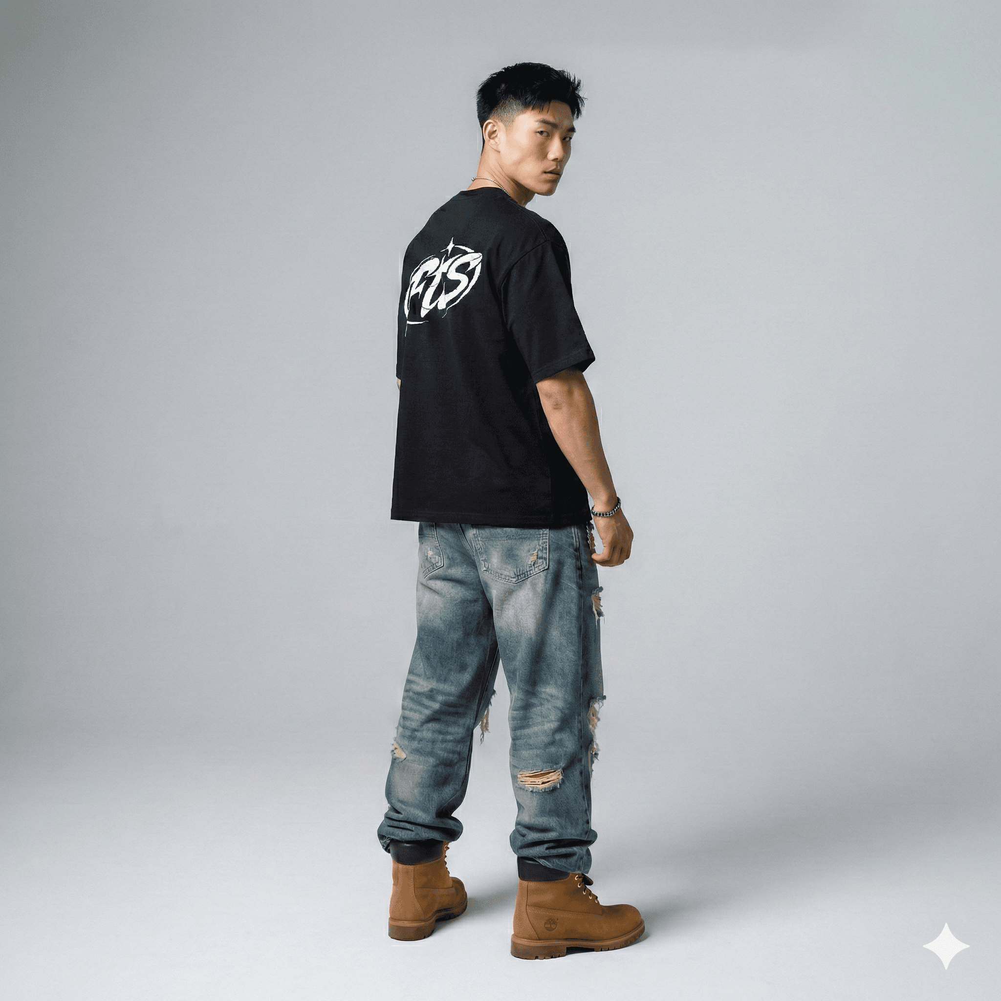 FTS "STRESS - LOGO" Boxy Tee - Black - Ảnh 5