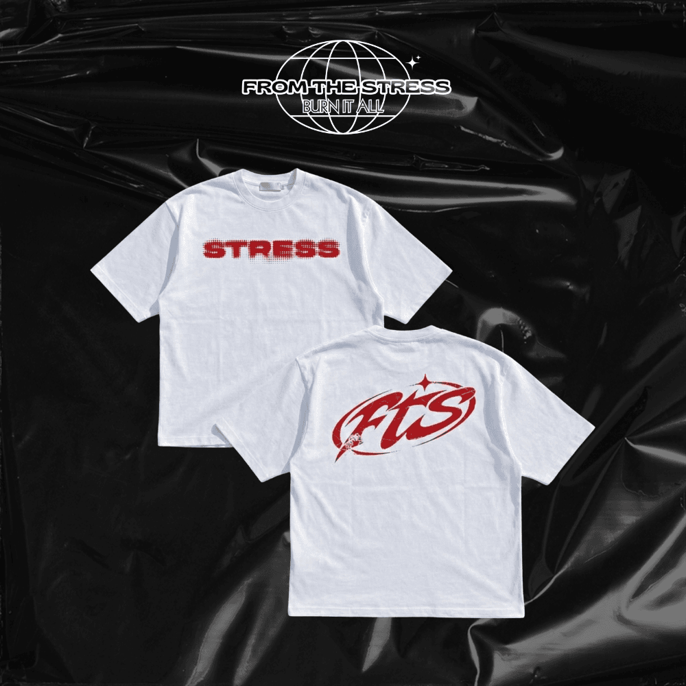 FTS "STRESS - LOGO" Boxy Tee - White