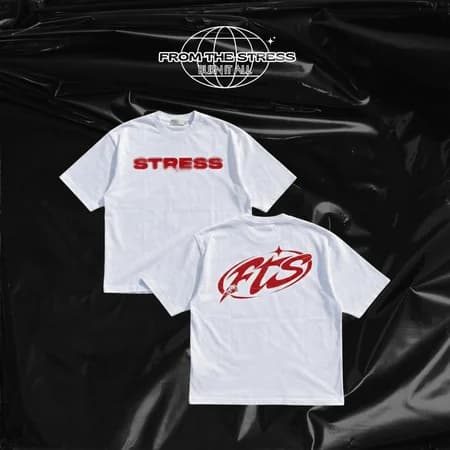 FTS "STRESS - LOGO" Boxy Tee - White